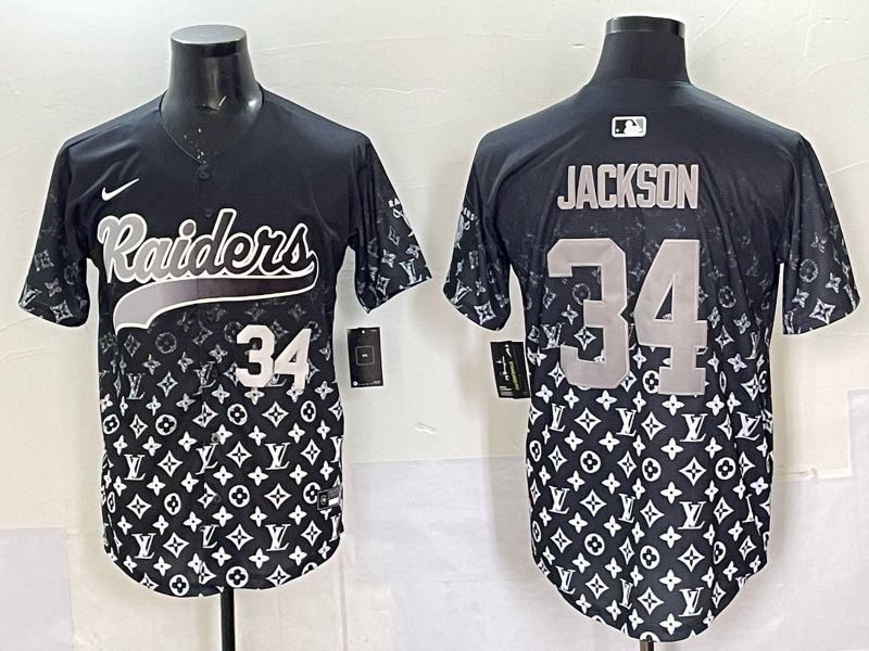 Men 2025 Oakland Raiders #34 Jackson black Nike Limited NFL Jersey style 031->oakland raiders->NFL Jersey